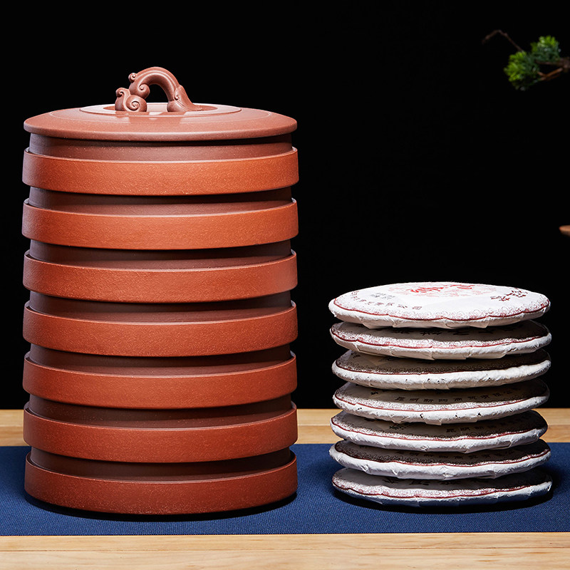 宜兴紫砂装茶叶罐大号普洱储存茶缸收纳醒茶罐密封茶仓普洱茶饼,餐饮具,茶叶罐,淘宝优惠券,粉丝福利购,淘宝优惠卷