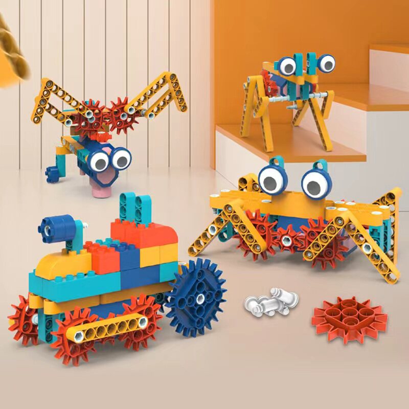 电动积木拼装玩具益智儿童科教大颗粒玩具3岁以上4男孩5机械6礼物