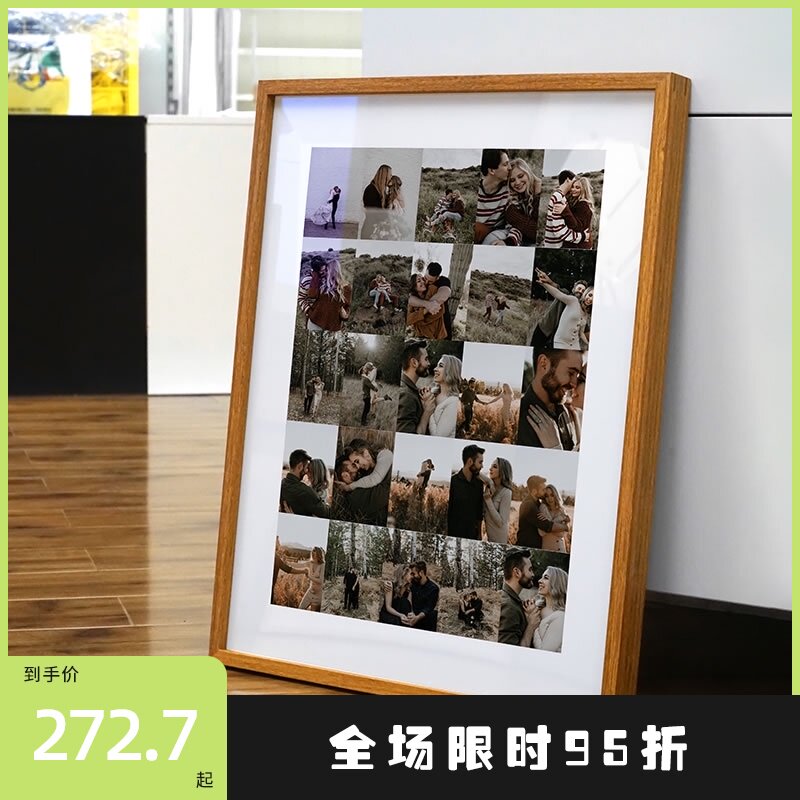 照片墙宝宝百睡图照片打印拼接相框定制周岁成P长记录纪念挂墙相