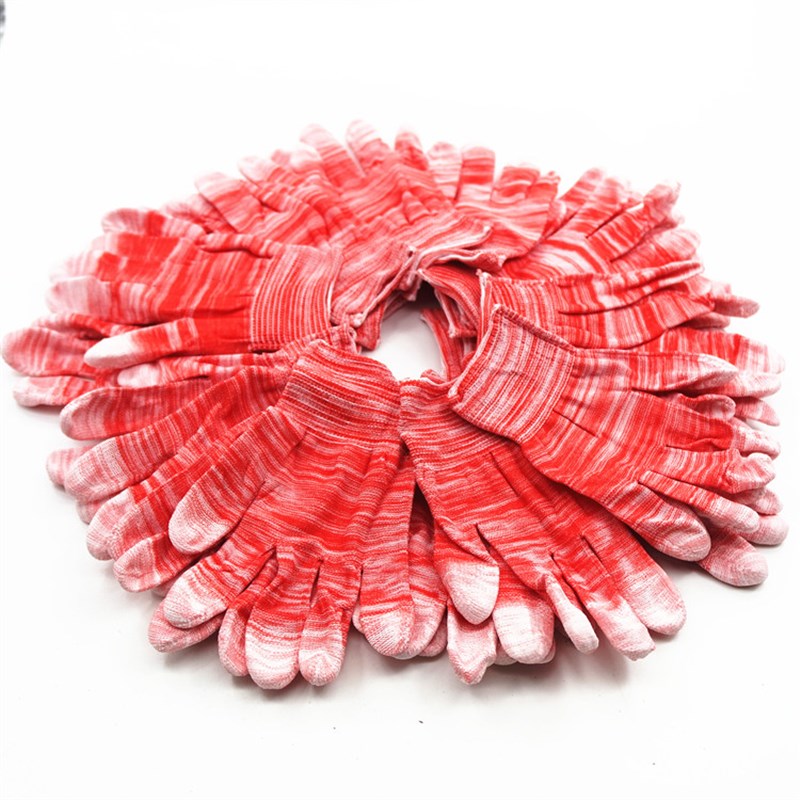 12双夏天薄款涂指手套尼龙手套小码女款涂胶干活工作劳保手套