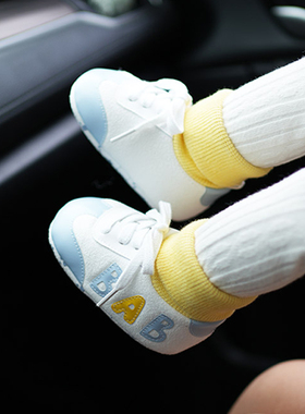 婴儿鞋子不掉3i-8-12个月春秋季软底加绒男女宝宝学步前鞋袜冬1岁