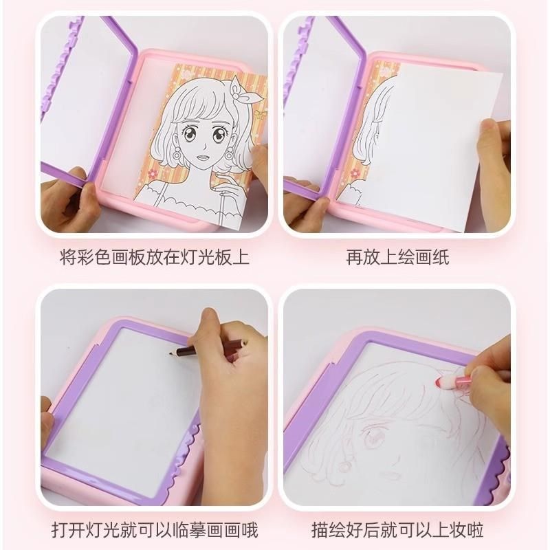 儿童绘画工具套装画画涂颜色填充填色diy公主涂色本化妆玩具女孩