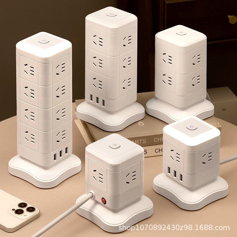 魔方立式插座usb立体排插智能多功能快充电插排带线立式插板,电子/电工,USB/快充/无线充电排插,淘宝优惠券,粉丝福利购,淘宝优惠卷