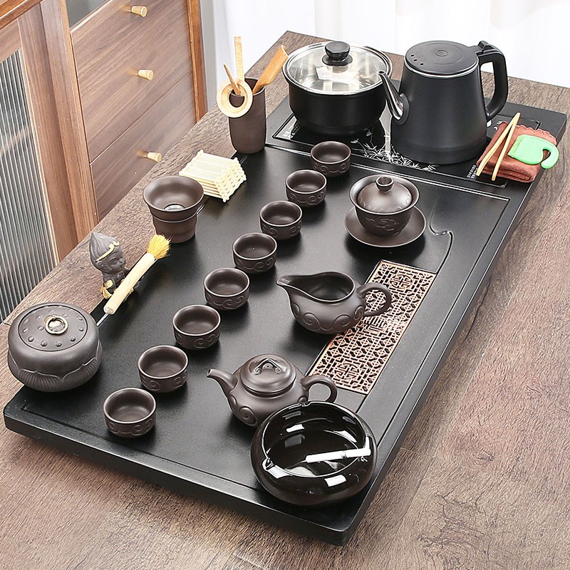 防烫全自动茶盘底部上水茶具套装整套功夫茶台一体办公室简约家用