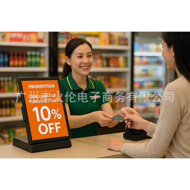 10.1寸电子价签智能货架标签lcd显示屏价格牌立式充电款电子价签