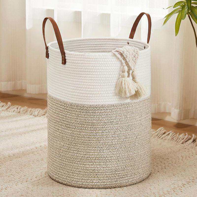 源头厂家棉绳编织脏衣篮家居用品玩具收纳袋客厅卧室杂物收纳筐,电子元器件市场,集成电路（IC）,淘宝优惠券,粉丝福利购,淘宝优惠卷