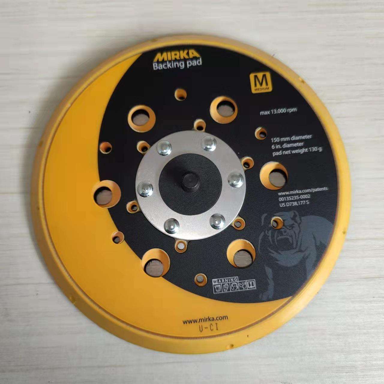 芬兰MIRKA磨卡磨机原装托盘6寸多孔电动气动磨灰机通用150mm.