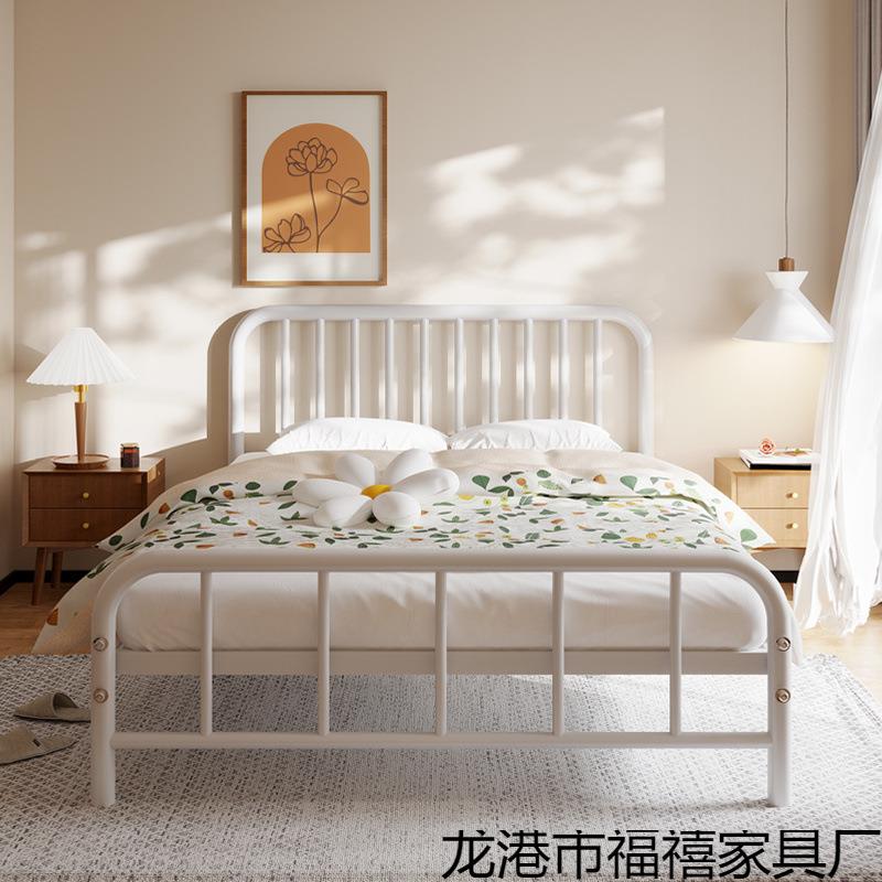 铁艺床双人床加厚加固现代简约单人床1.5米出租屋宿舍铁架床
