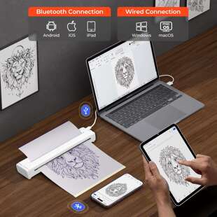 爆款 迷你专业纹身转印机器 热敏纹身打印机A4尺寸203dpi便携式