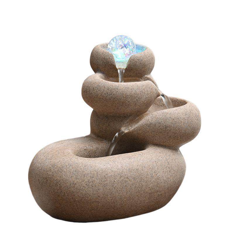 简约流水摆件石来运转桌面循环水客厅办公室招财风水球开业送礼,电子元器件市场,集成电路（IC）,淘宝优惠券,粉丝福利购,淘宝优惠卷