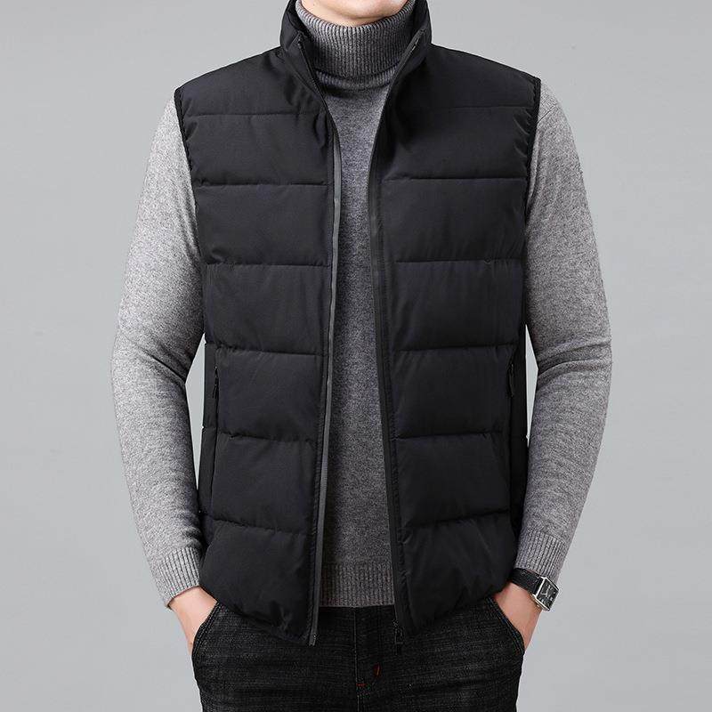 2060新款马甲男秋冬季加厚羽绒棉坎肩加肥加大码背心马夹工装外套