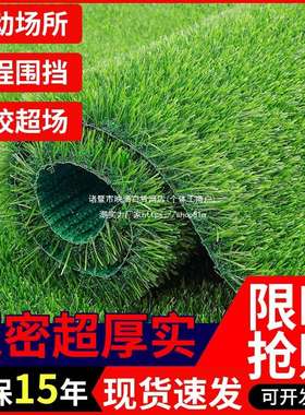 ll草坪人造假草皮铺垫人工绿色塑料地毯足球场草地室外阳台地白色