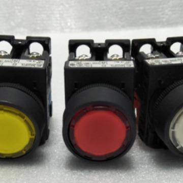富士按钮 AR22EOL带灯按钮AR22EOL-11E3S自复位LED 红黄蓝绿白橙