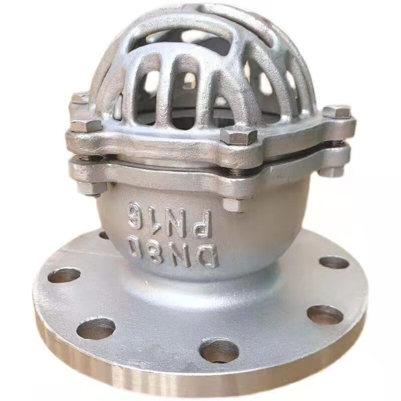 热销用用316不锈钢法兰底阀H42W-6RL/10RL/16RL水泵吸水止回阀升