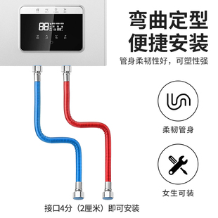 热销304不锈钢波纹管冷热水管4分家用热水器进出水管高压防爆金属