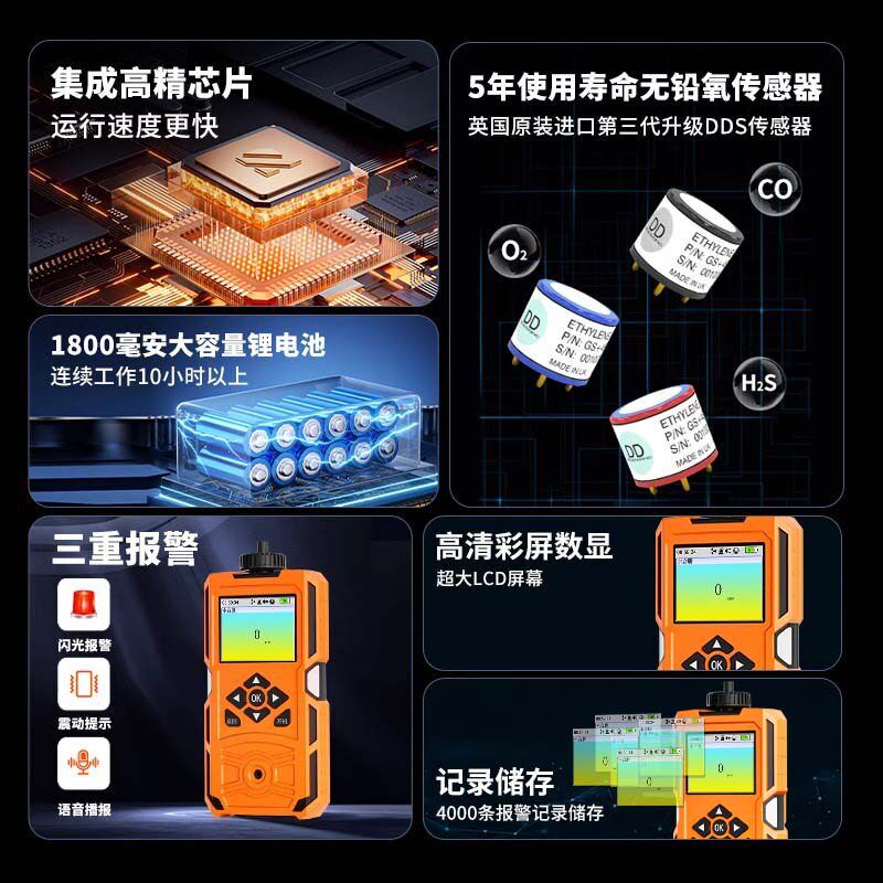 热销泵吸式水合肼气体检测仪便携水合联氨有毒无机化合物探测报警