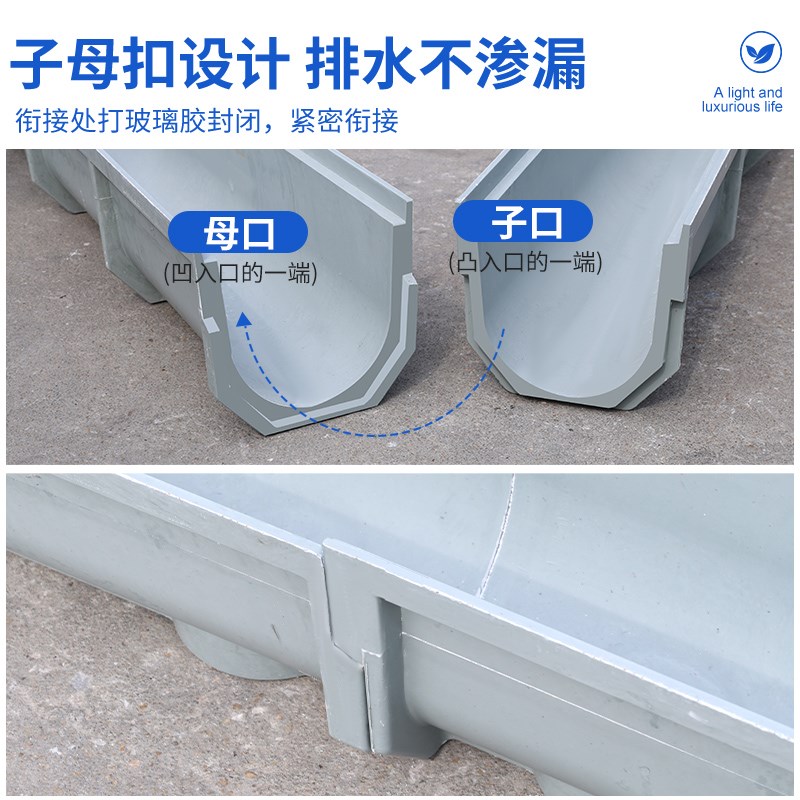 热销铸铁过车排水沟U型槽成品车库家用地沟下水道U形球磨铸铁盖板