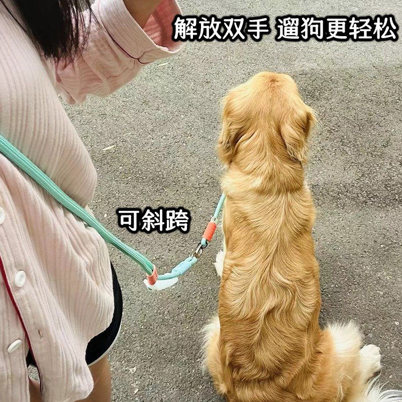 热销狗狗牵引绳加粗加厚防爆冲防挣脱拉布拉多P链大型犬结实P绳狗