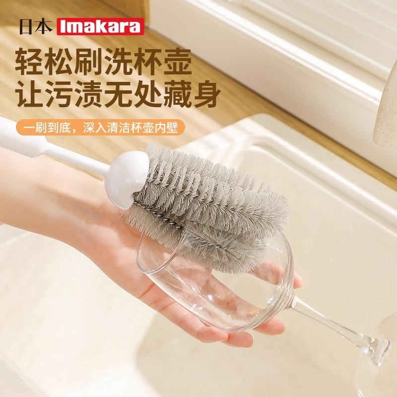 热销U型双头长柄水杯刷可伸缩奶瓶吸管保温洗破壁机刀头清洁神器