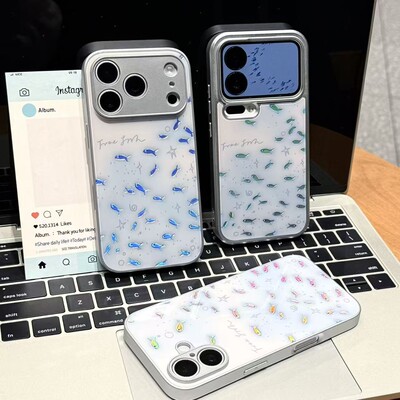 ins氛围鎏金小鱼新款适用苹果17Pro手机壳iPhone16max13小米15华为mate80pura70k90note14荣耀500vivox300s50
