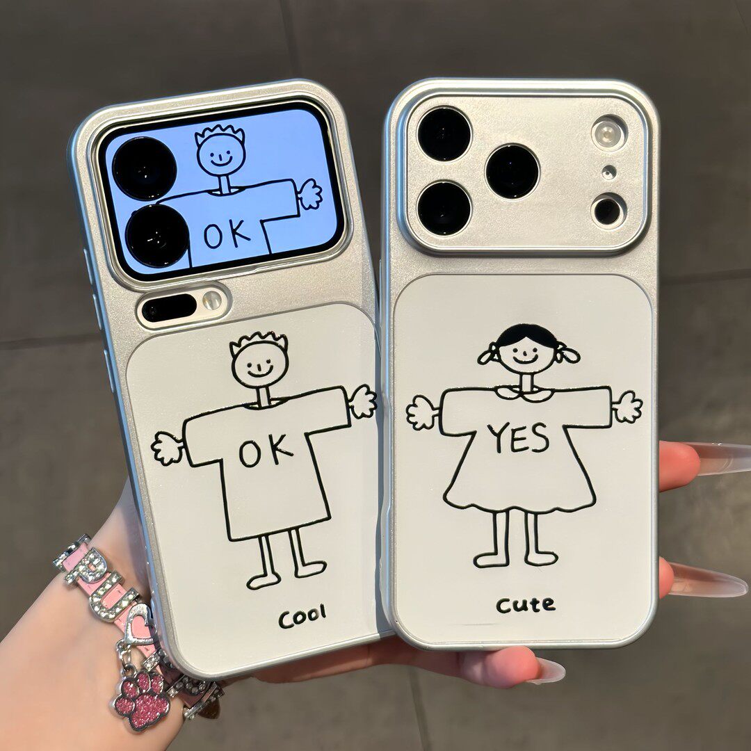 秒变17大视窗情侣抱抱男孩女孩适用苹果17promax手机壳iphone16pro新款ip15plus高颜值14por女款air超火13套