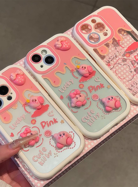 卡通卡比立体草莓新款适用苹果16Pro手机壳iPhone15max11小米14荣耀200华为mate70puar80k60opporeno13nova12