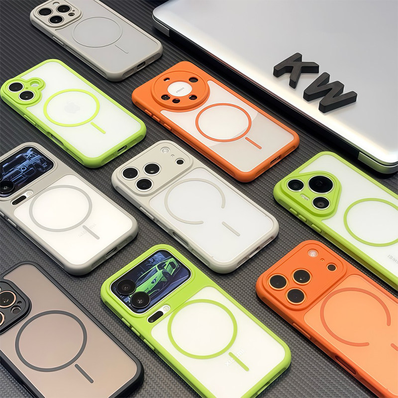 纯色散热防摔磁吸新款适用苹果17Promax手机壳iPhone16pro14小米15华为mate80pura70p60oppofindx9x300magic8