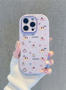 波点满屏小狗新款适用苹果16Pro手机壳iPhone15max小米14华为mate70pura80k60荣耀200nova12Reno13s19FindX8