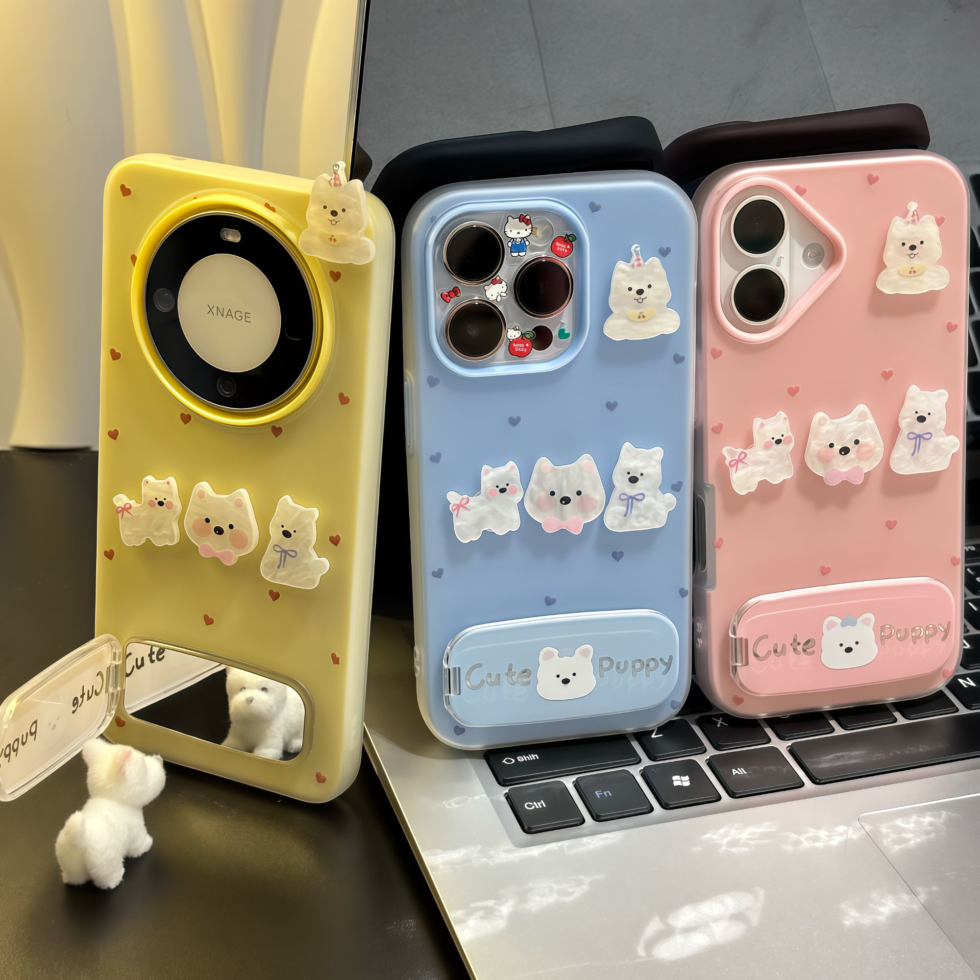 立体小狗支架新款适用苹果16promax手机壳iphone14pro小米15华为mate70pura80k60荣耀100x200nova13findx8s20