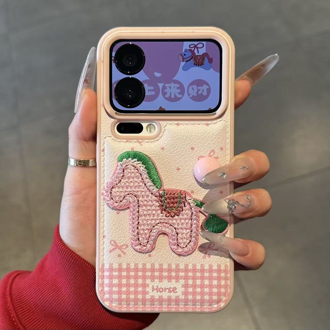 马年蝴蝶结粉波点小马适用苹果17Pro手机壳iPhone16max12小米15华为mate80pura70k90nova14荣耀500x300note13