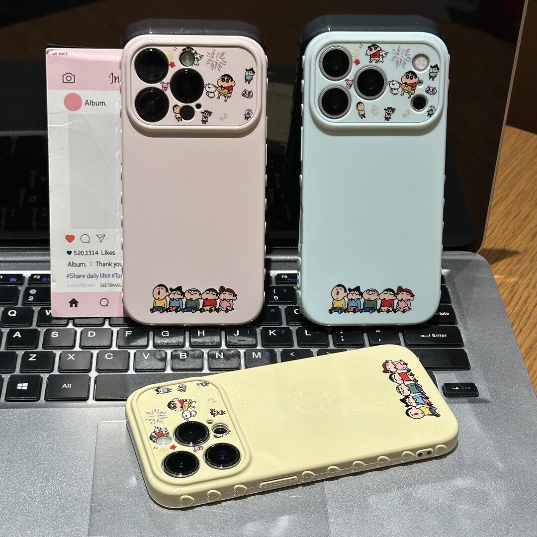 卡通小新伙伴新款适用苹果17pro手机壳iphone16max高颜值ip15pro简约14plus女款air全包13pro防摔12保护11套