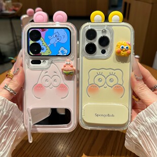 情侣海绵宝宝派大星新款适用苹果17Pro手机壳iPhone16max13小米15华为mate80pura70k90opporeno14荣耀500x200