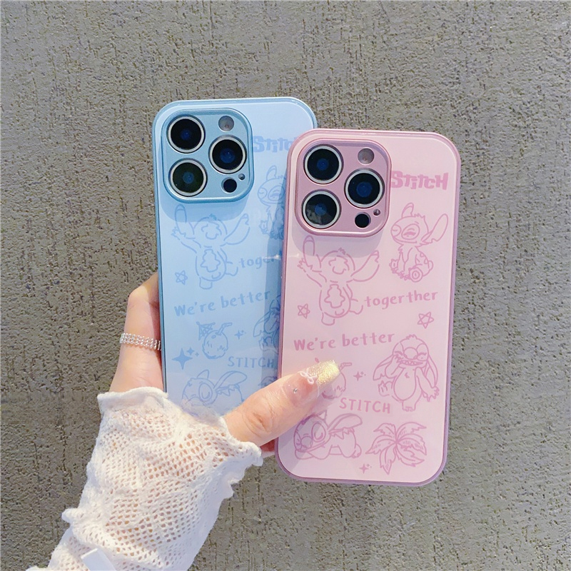 情侣可爱史迪仔椰树新款适用苹果16Pro手机壳iPhone15max小米14华为mate70pura80k60opporeno12nova13荣耀200