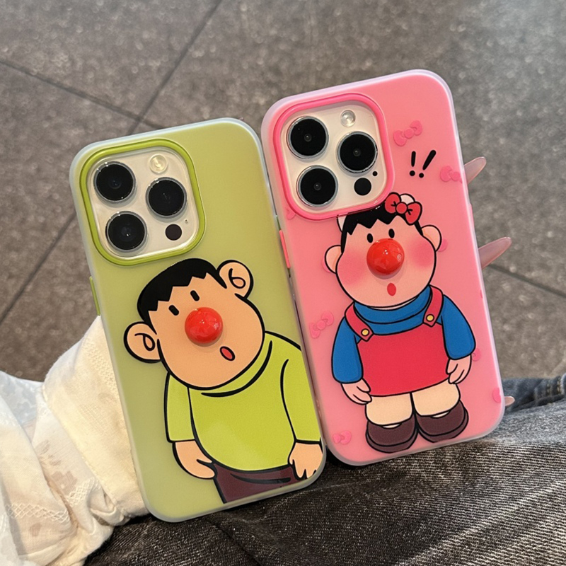 趣味立体红鼻胖虎新款适用苹果16Pro手机壳iPhone14max小米15华为mate70pura80k60荣耀300nova13vivox200s19