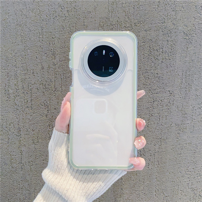 简约浅绿三合一炫彩新款适用华为mate60苹果16Promax手机壳iPhone14Pro12高级感15plus女款ip13防摔50pura70