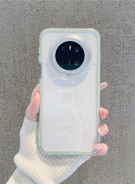 简约浅绿三合一炫彩新款适用华为mate60苹果16Promax手机壳iPhone14Pro12高级感15plus女款ip13防摔50pura70