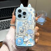 尖尖帽独角兽猫咪支架新款 适用苹果16Pro手机壳Phone14max小米15华为Mate70pura80k60荣耀400x100reno13s30