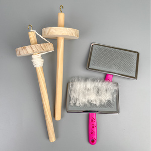 手工diy工具纺锤纺线锤狗毛发编织猫毛家用实木头毛线轴网红同款