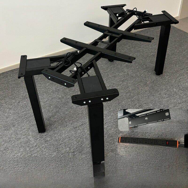 电动可调桌架桌腿电脑桌办公会议咖啡桌大桌实木大承重四电机四脚