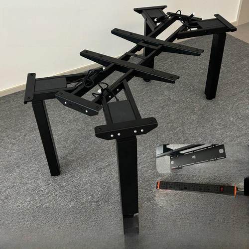 电动可调桌架桌腿电脑桌办公会议咖啡桌大桌实木大承重四电机四脚