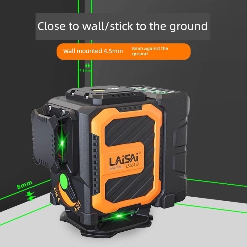 莱赛激光水平仪新款12线绿光LSG6710水平仪高精度户外强光红外细