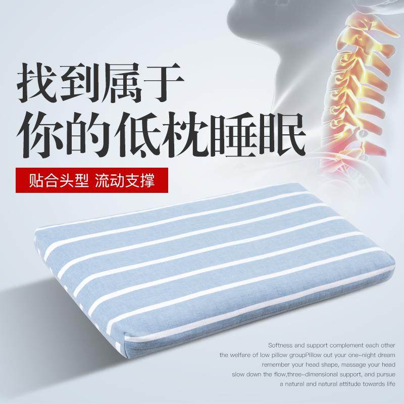 荞麦枕头枕芯矮枕薄枕单人护颈椎枕全荞麦皮儿童学生大人家用低枕