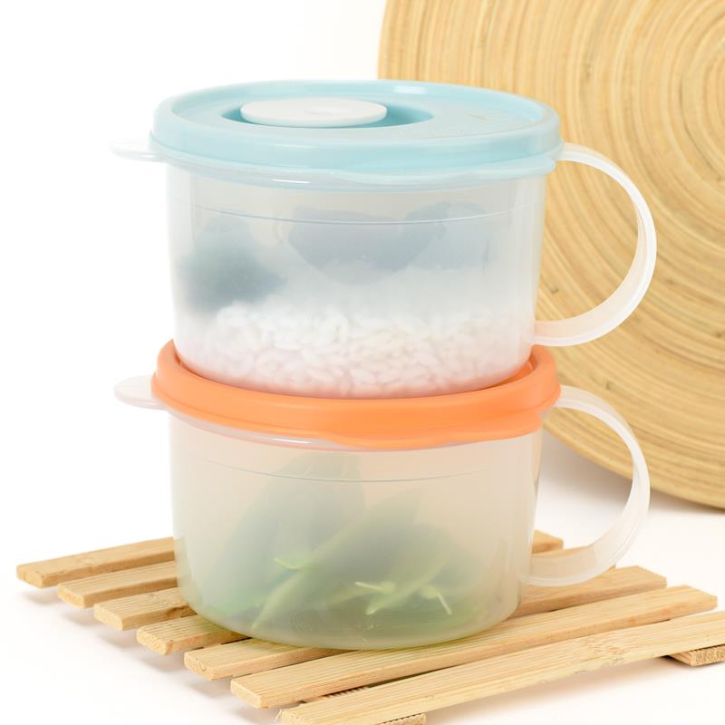 特百惠460ML微波水晶汤碗 微波炉午餐饭盒 密封保鲜盒可携式便当