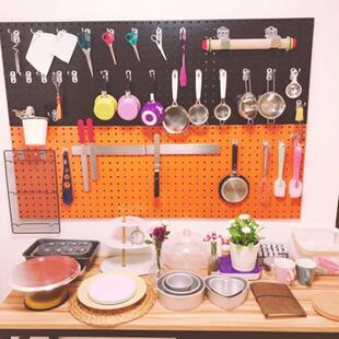 烘焙工作室洞洞板置物架多功能工具挂板墙面挂架收纳整理架挂钩墙