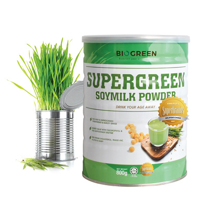 BIOGREEN（大小麦草豆奶粉）800g/罐 素食植物奶去皮黄豆豆奶