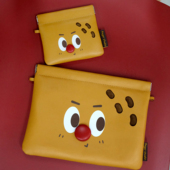 fingerstudio指作 捏捏包可爱精致真皮内胆包收纳包 花生款