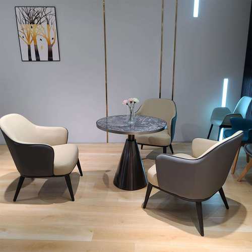 网红咖啡厅桌椅奶茶店桌椅组合卧室阳台客厅休闲沙发接待椅子餐椅