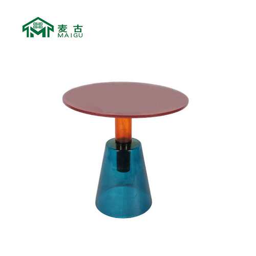 麦古  Tea table简约现代时尚创意透明bell玻璃茶几边几角几