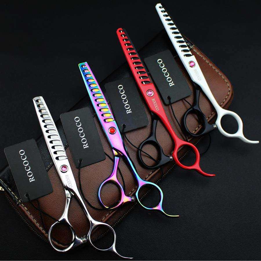 ROCOCO6.0寸黑白黑红烤漆鱼骨剪大齿牙剪打薄剪彩色美发剪,模玩/动漫/周边/娃圈三坑/桌游,模型制作工具/辅料耗材,淘宝优惠券,粉丝福利购,淘宝优惠卷