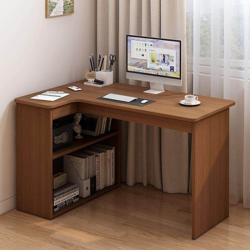 新款实木简约书桌转角台式书架一体学生学习桌卧室写字电脑桌家用,3C数码配件,USB灯,淘宝优惠券,粉丝福利购,淘宝优惠卷